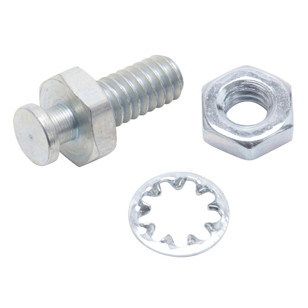 Edelbrock Carburetor Throttle Stud 12414; Hex Cylindrical Stud (0.250 in.) Natural Steel 
