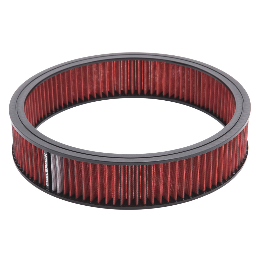 Photo for Edelbrock Air Filter 43666; Pro Flo Element Round Oiled Red Cotton Gauze 3.000 in. 14.000 in.