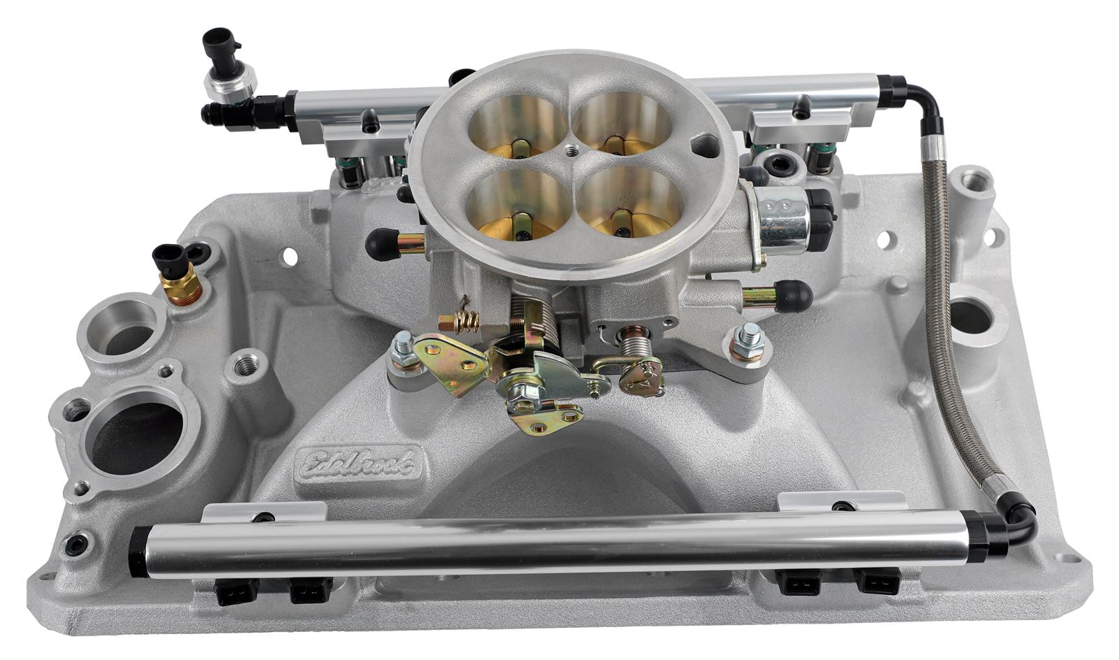Edelbrock Fuel Injection System 35650; Pro-Flo 4 Kit 550 Multi-Port 1000 Natural Aluminum for AMC 304 to 401 