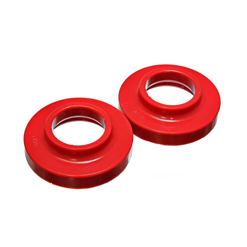Energy Suspension Coil Spring Insulator 2.6101R; Front Coil Spring Isolators OEM Red Polyurethane for 1997 to 2006 Jeep Wrangler TJ 