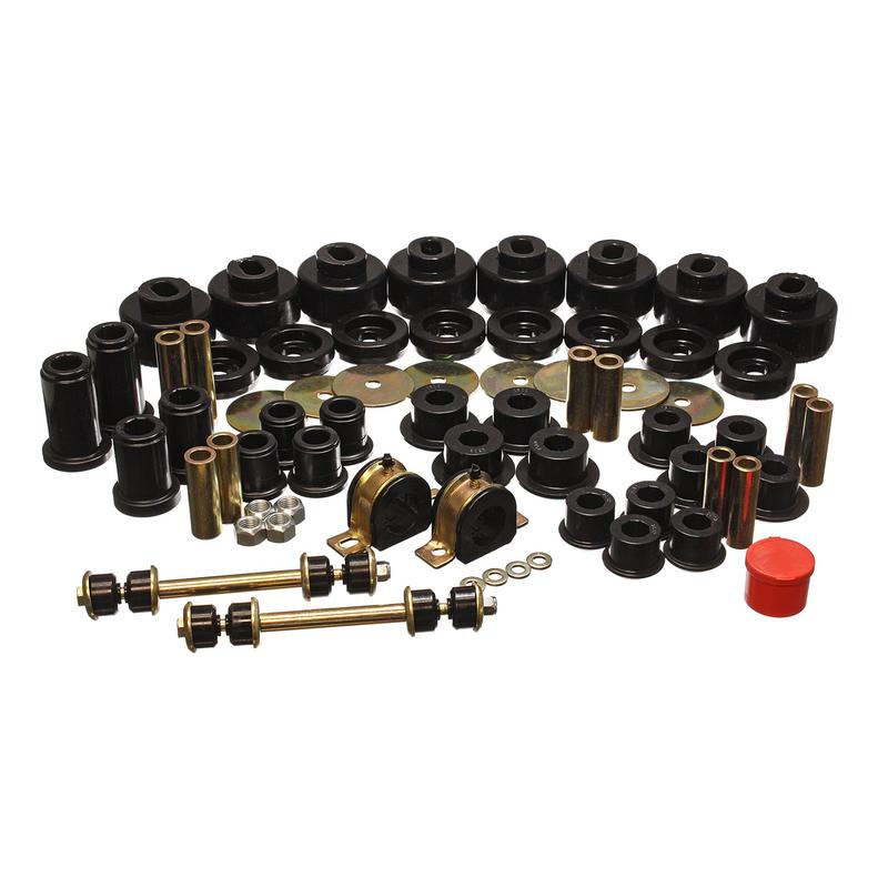 Energy Suspension Suspension Bushing Kit 3.18128G; Hyper Flex Black Polyurethane for 2001 to 2006 Chevy, GMC Sierra 2500HD, Silverado 2500HD 