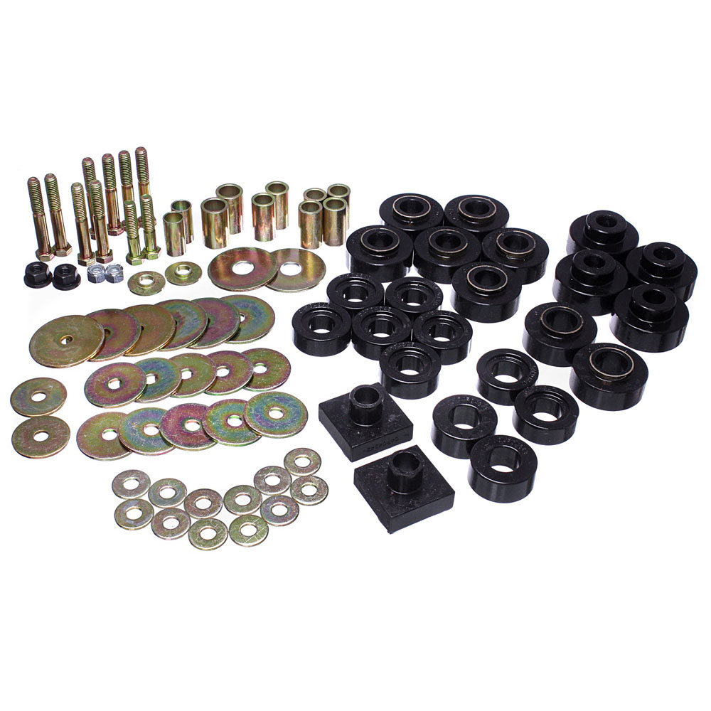 Photo for Energy Suspension Body Mount Set 3.4161G; Body Mount Bushings Black Polyurethane for 1968 to 1972 Oldsmobile Cutlass, Cutlass Supreme 