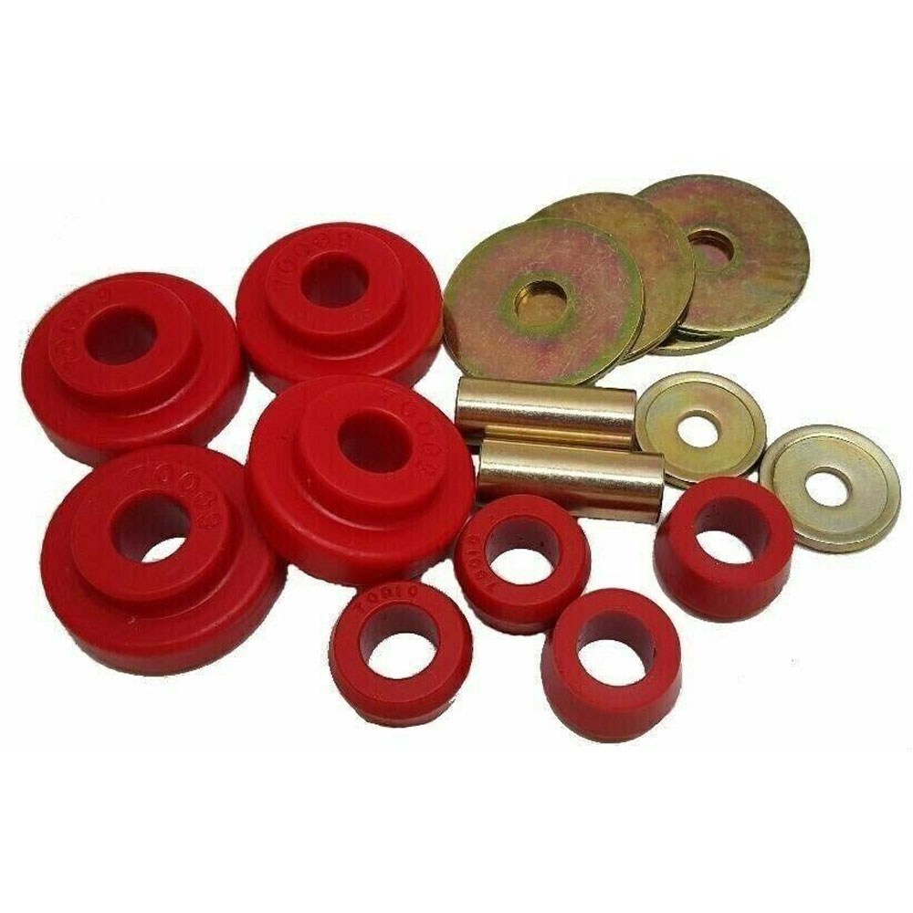 Photo for Energy Suspension Radiator Support Mount Kit 30.7001R; Radiator Support Bushings Red Polyurethane for Peterbilt 359