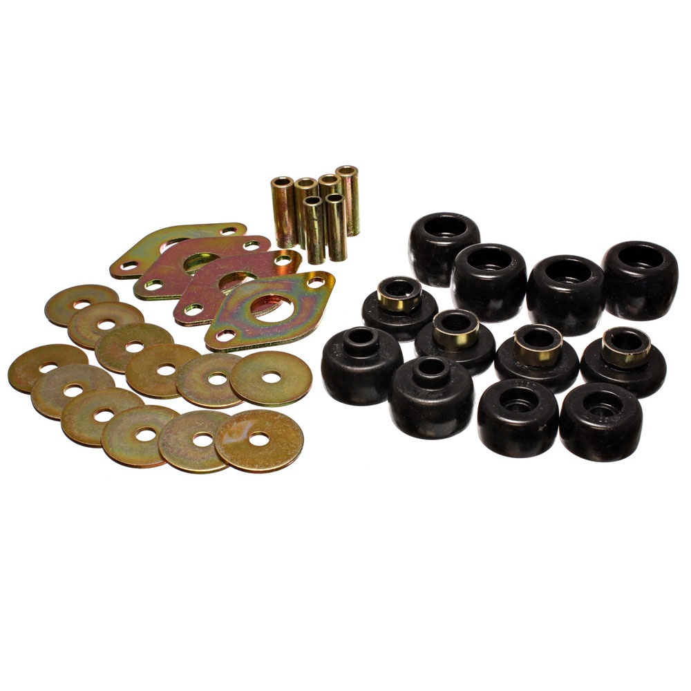 Photo for Energy Suspension Body Mount Set 8.4105G; Body Mount Bushing Set Black Polyurethane for 1993 to 1998 Toyota T100