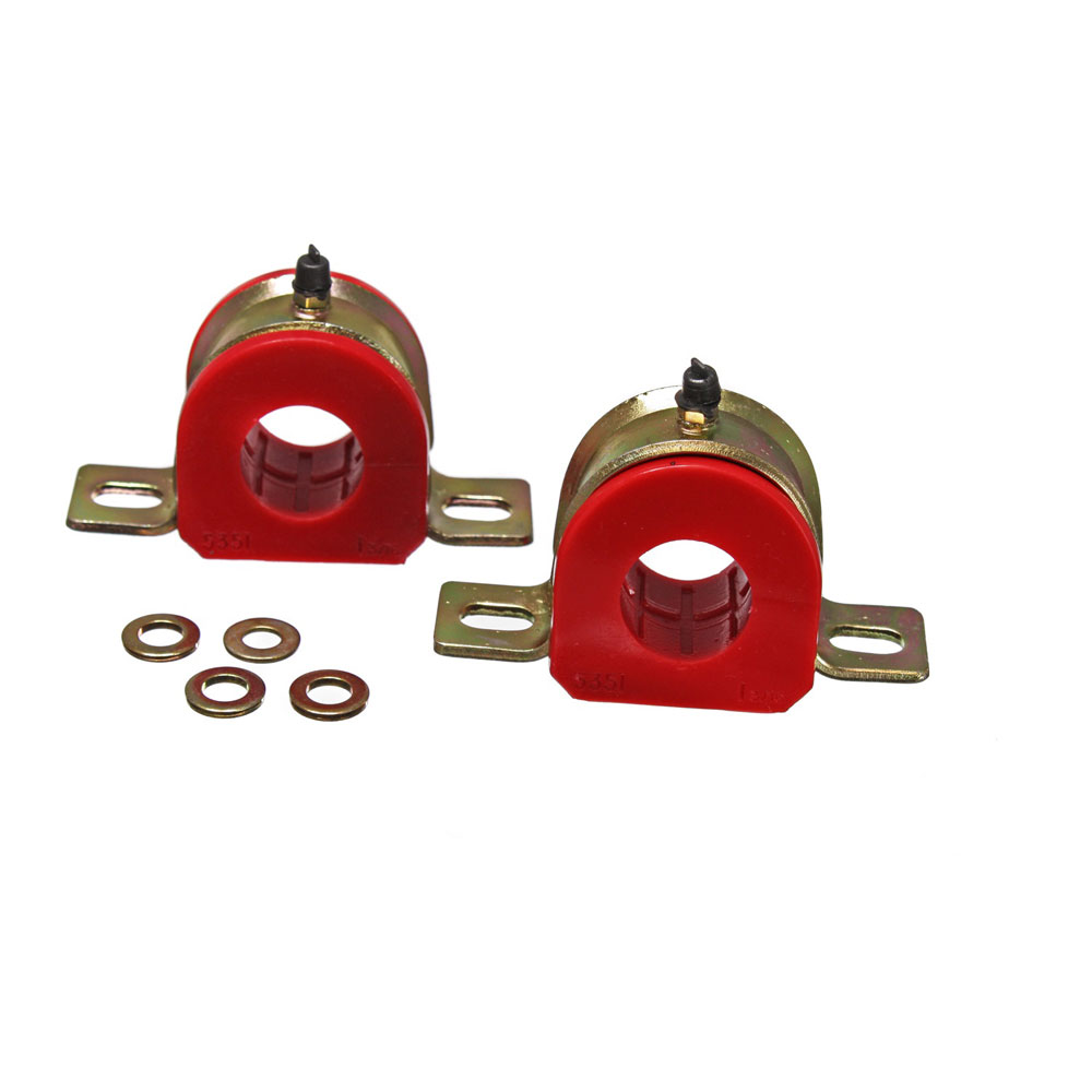Photo for Energy Suspension Suspension Sway Bar Bushing Kit 9.5175R; Universal Stabilizer Bar Bushings 36.500 mm Front and Rear Red Polyurethane