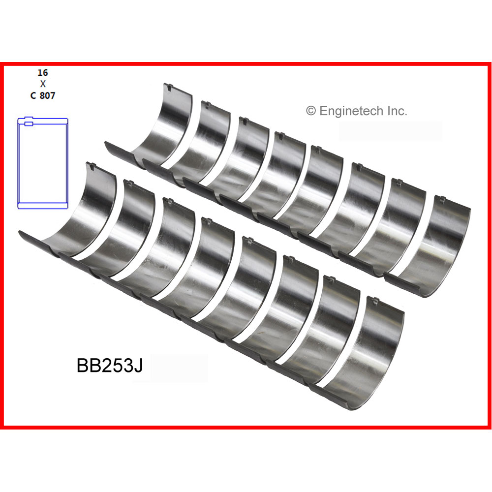 Enginetech Connecting Rod Bearing Set BB253JSTD; Std for