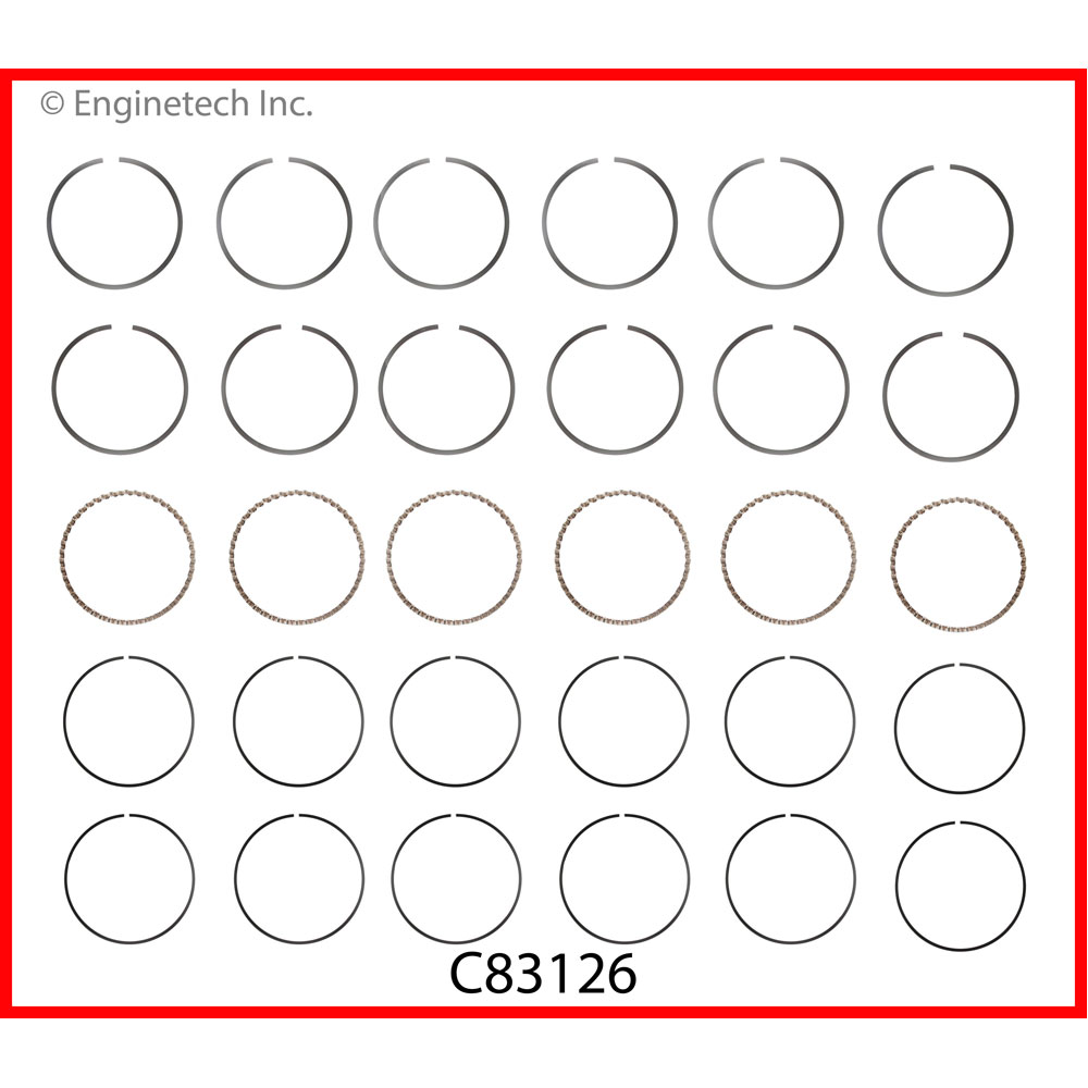 Photo for Enginetech Piston Rings C83126-STD; 80.300 mm