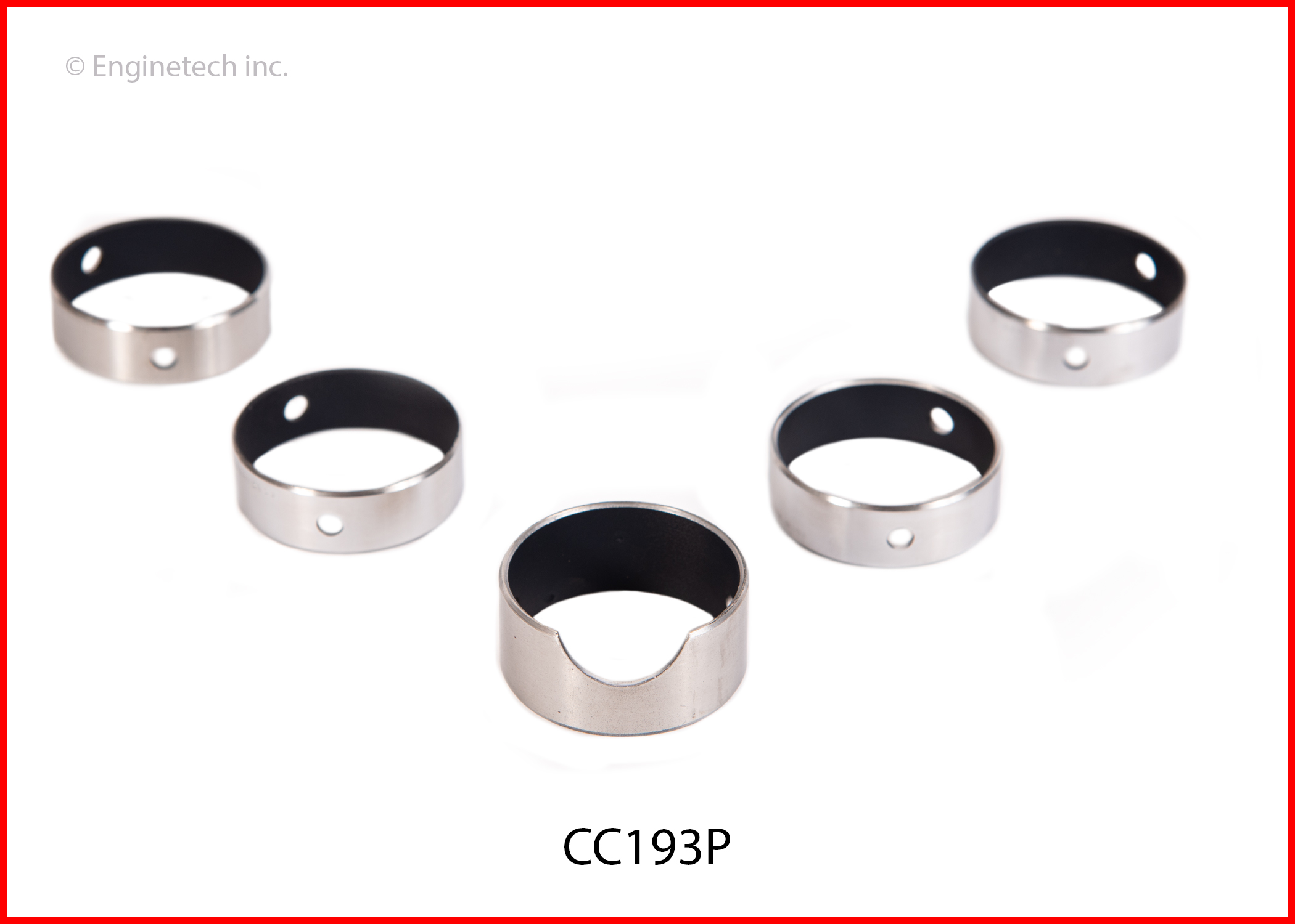Enginetech Camshaft Bearings CC193P; Standard Performance for 2014 to 2025 GM 5.3L, 6.2L LT Series 