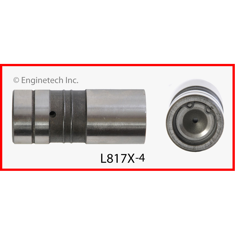 Enginetech Lifters L817X-4; Hydraulic Flat Tappet for Chevy 262 to 400, 396 to 454, 348 to 409 W 