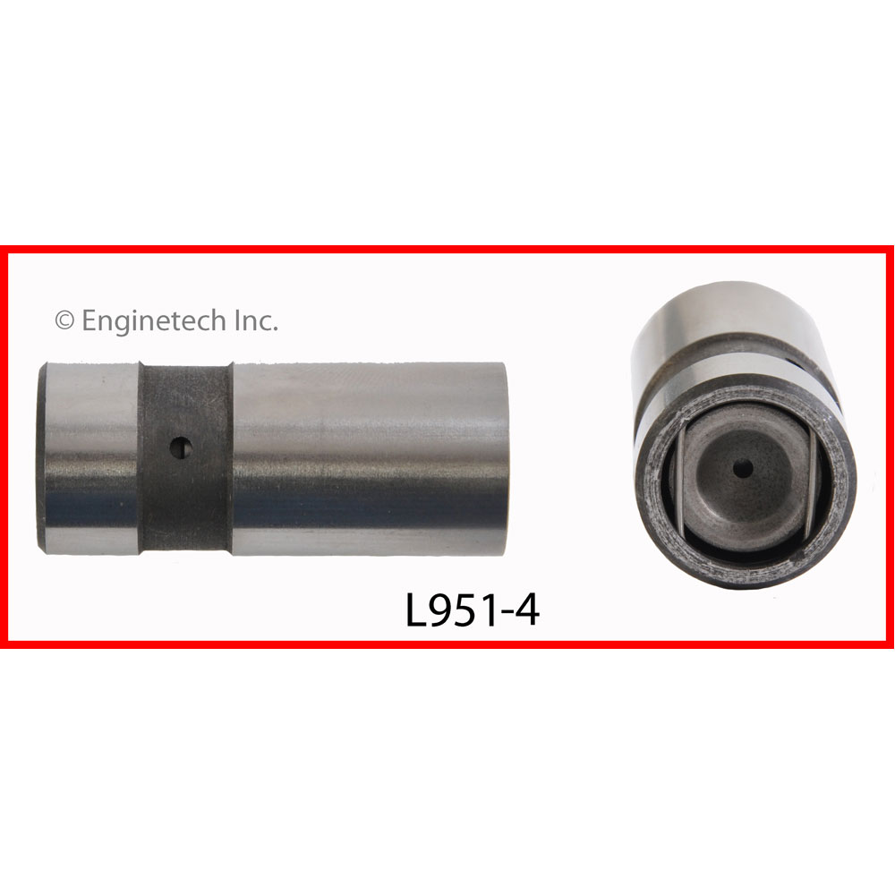 Enginetech Lifter Set L951-4; OE Style Hydraulic Flat Tappet 0.842 in. for Oldsmobile, Pontiac 260 to 455 