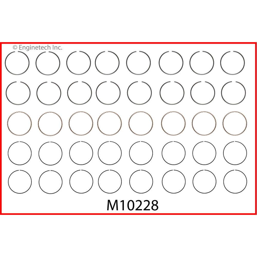 Enginetech Piston Rings M10228-STD; 4.000 in. 