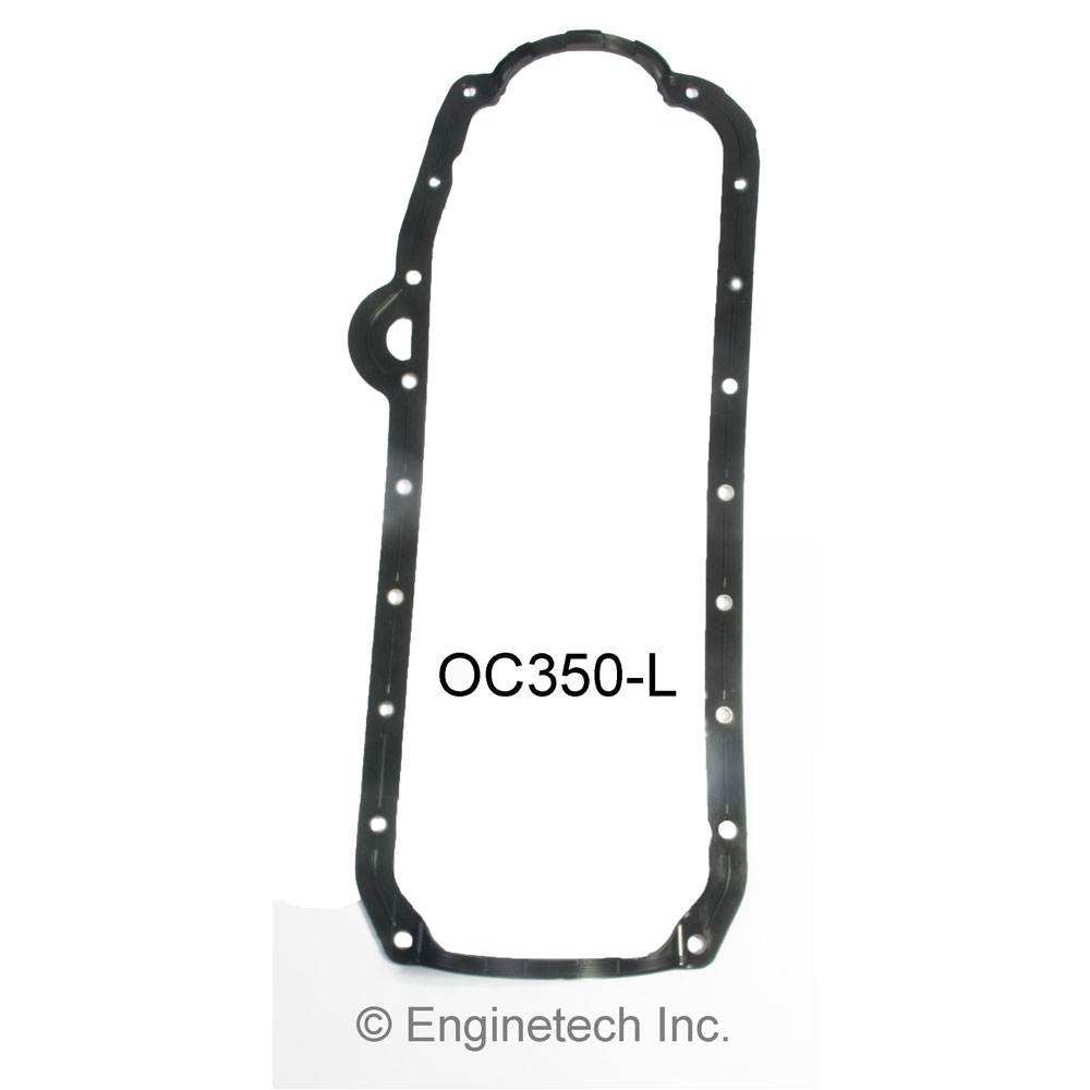Enginetech Oil Pan Gasket OC350-L; 2 Piece 1 Piece for 1975 to 1985 Chevy 262 to 400 