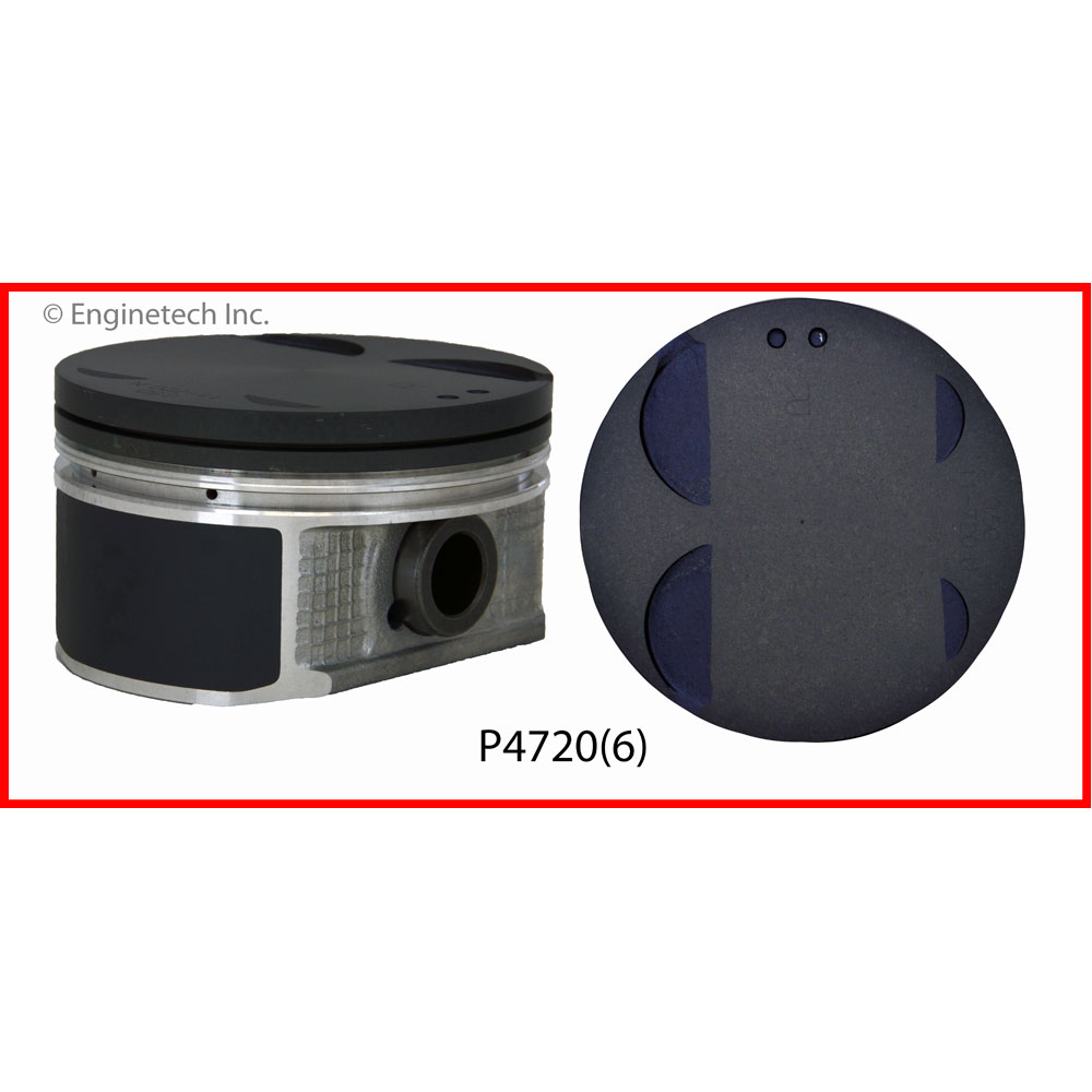 Photo for Enginetech Piston Set P4720(6)100; 187.500 mm 