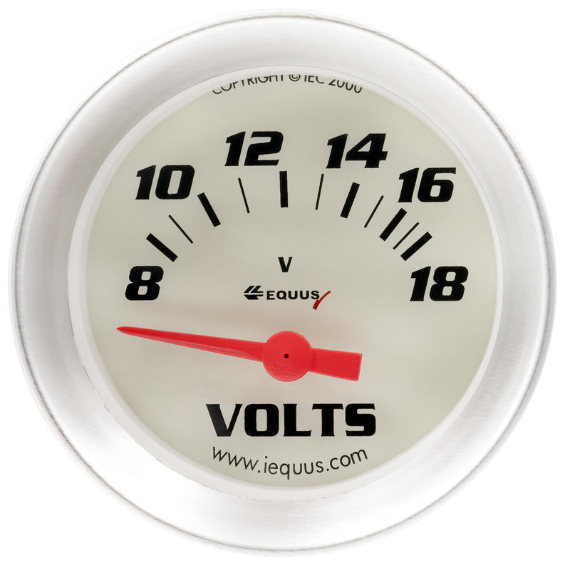 Photo for Equus Voltmeter Gauge 8268; 8000 Series Voltmeter 8 to 18 Volt 2.000 in. Short  Electric 