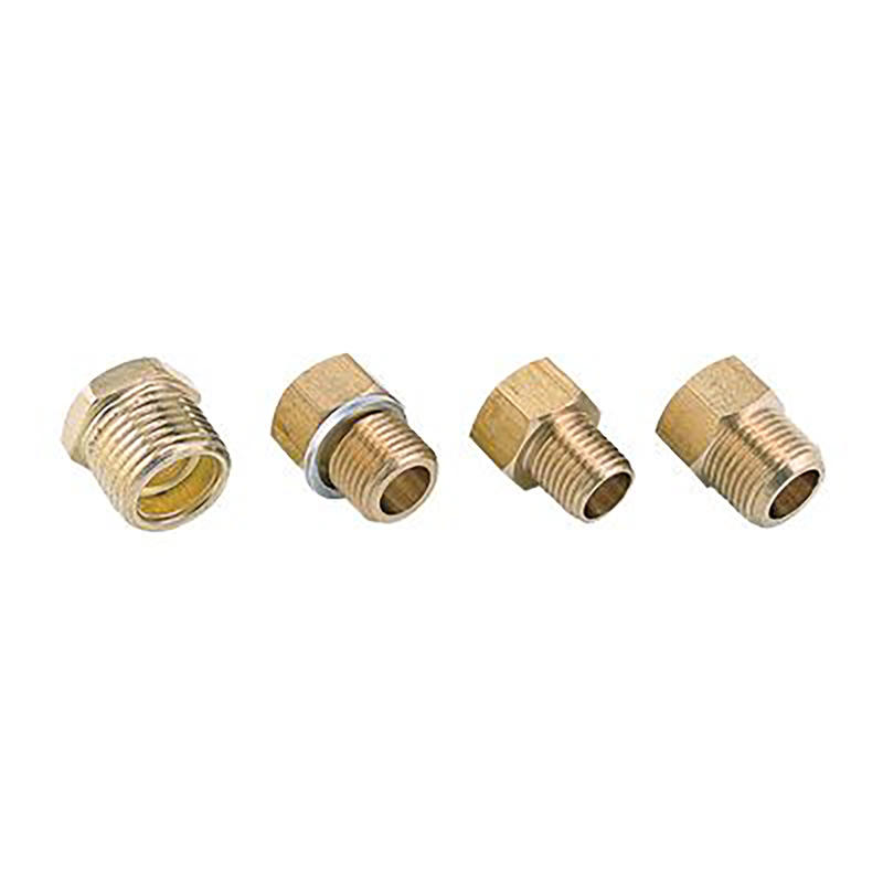 Photo for Equus Pipe Fitting 9851; Adapter Kit Temperature Adapter Natural 5/8 in. -18 UNF Female Straight 3/8 in. -18 NPT, 1/2 in. -14 NPT, 1/4 in -18 NPT, M16 x 1.500 in. Male