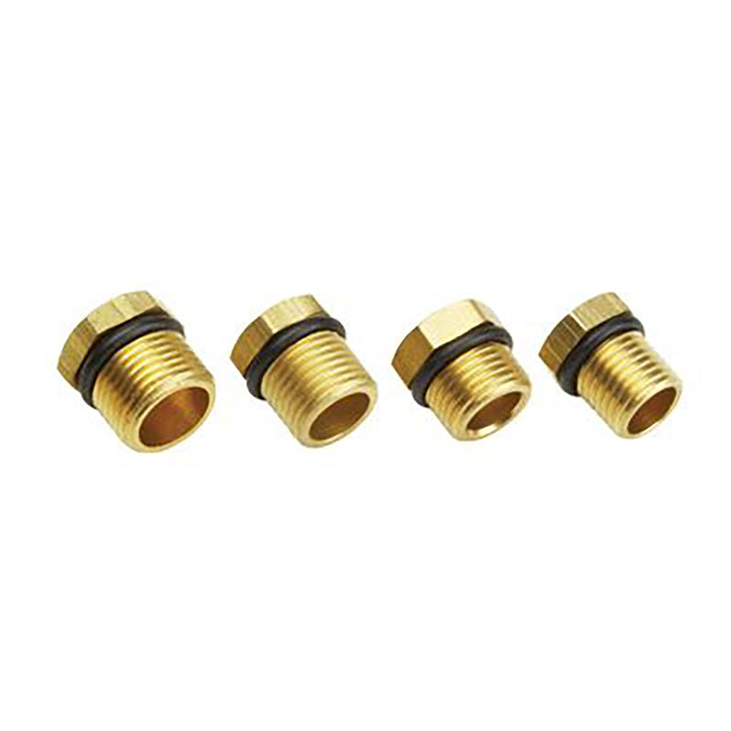 Photo for Equus Pipe Fitting 9861; Adapter Kit Temperature Adapter Natural 1/8 in. -27 NPT Female Straight 3/8 in. -18 NPT, 1/2 in. -14 NPT, 1/4 in -18 NPT, M16 x 1.500 in. Male