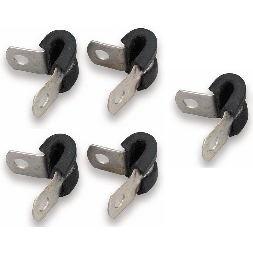 EARL'S Line Clamp 171010ERL; 1 -10AN Natural, Black Aluminum, Rubber 