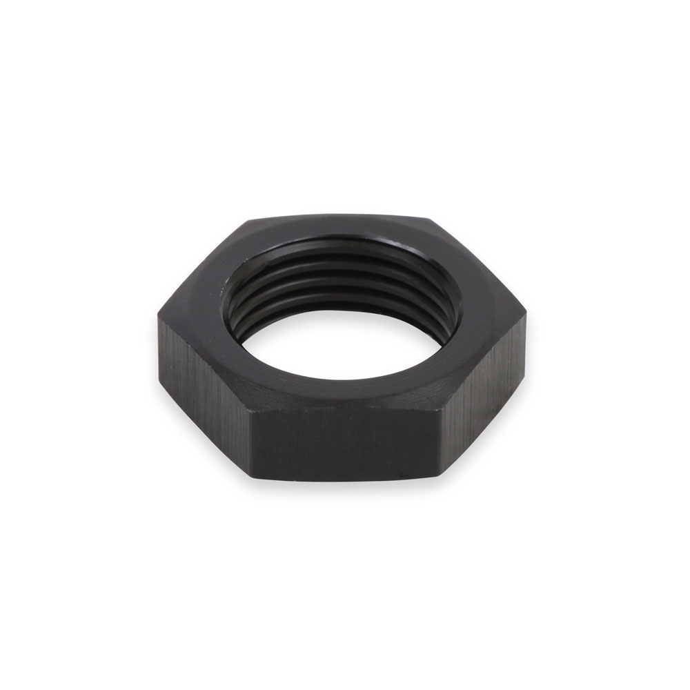 EARL'S AN Fitting Nut AT992408ERL; Bulkhead Nut Black -08AN Male 