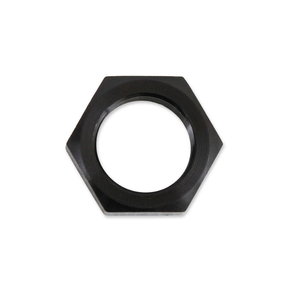 EARL'S AN Fitting Nut AT992408ERL; Bulkhead Nut Black -08AN Male 