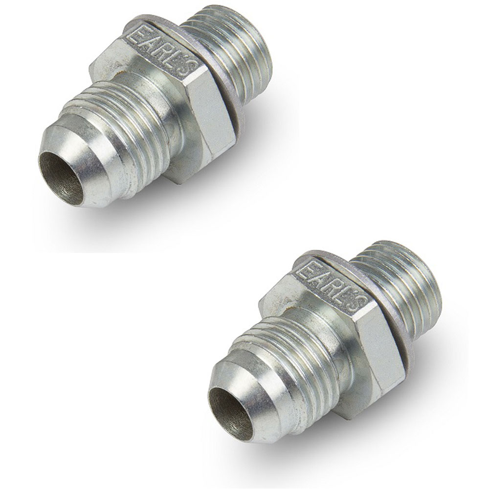 EARL'S Transmission Oil Cooler End Fitting 940006ERL; Transmission Line Adapters AN to NPS Adapter Nickel Plated -06AN Male Straight 1/4 in. -18 NPS Male for GM, Ford TH350, TH400, 700R4, 200R4, 4L60E, AODE 