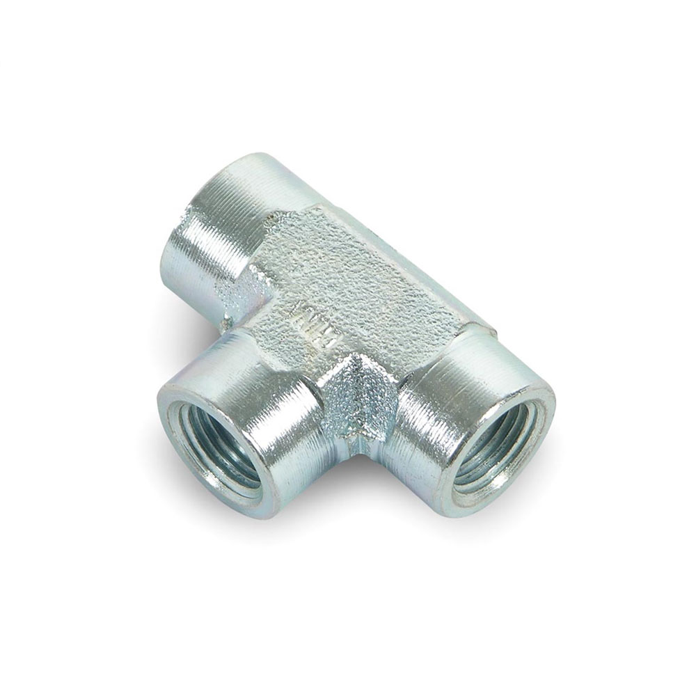 Photo for EARL'S Brake Hose Fitting 961701ERL; NPT to NPT Tee Fitting Nickel Plated 1/8 in. NPT Female Tee 1/8 in. NPT Female 1/8 in. NPT Female