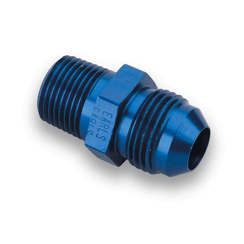 EARL'S AN Fitting 981604ERL; AN to NPT Adapter Blue -04AN Male Straight 1/8 in. NPT Male 