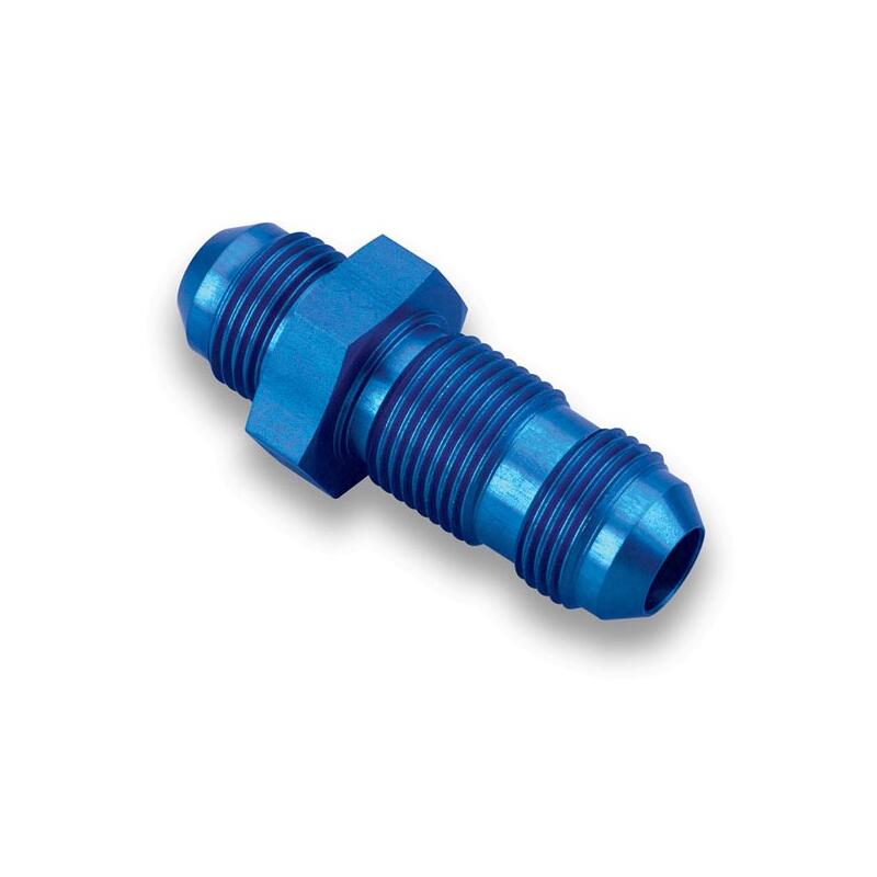 Earl's Performance Plumbing AN Fitting 983206ERL; AN to AN Bulkhead Union Blue -06AN Male Straight -06AN Male 