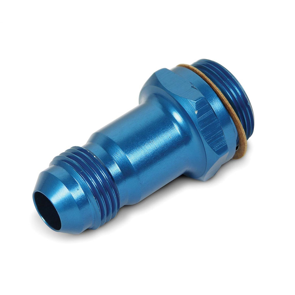 Earl's Performance Plumbing Carburetor Fuel Inlet Fitting 991948ERL; Carburetor Inlet Adapter Red Anodized -08AN Male Straight 7/8 in. -20 Male 