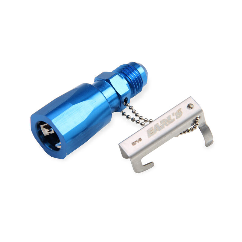Earl's Performance Plumbing AN Fitting 991966ERL; AN to Quick Connect Adapter Blue -06AN Male Straight 3/8 in. SAE Female 