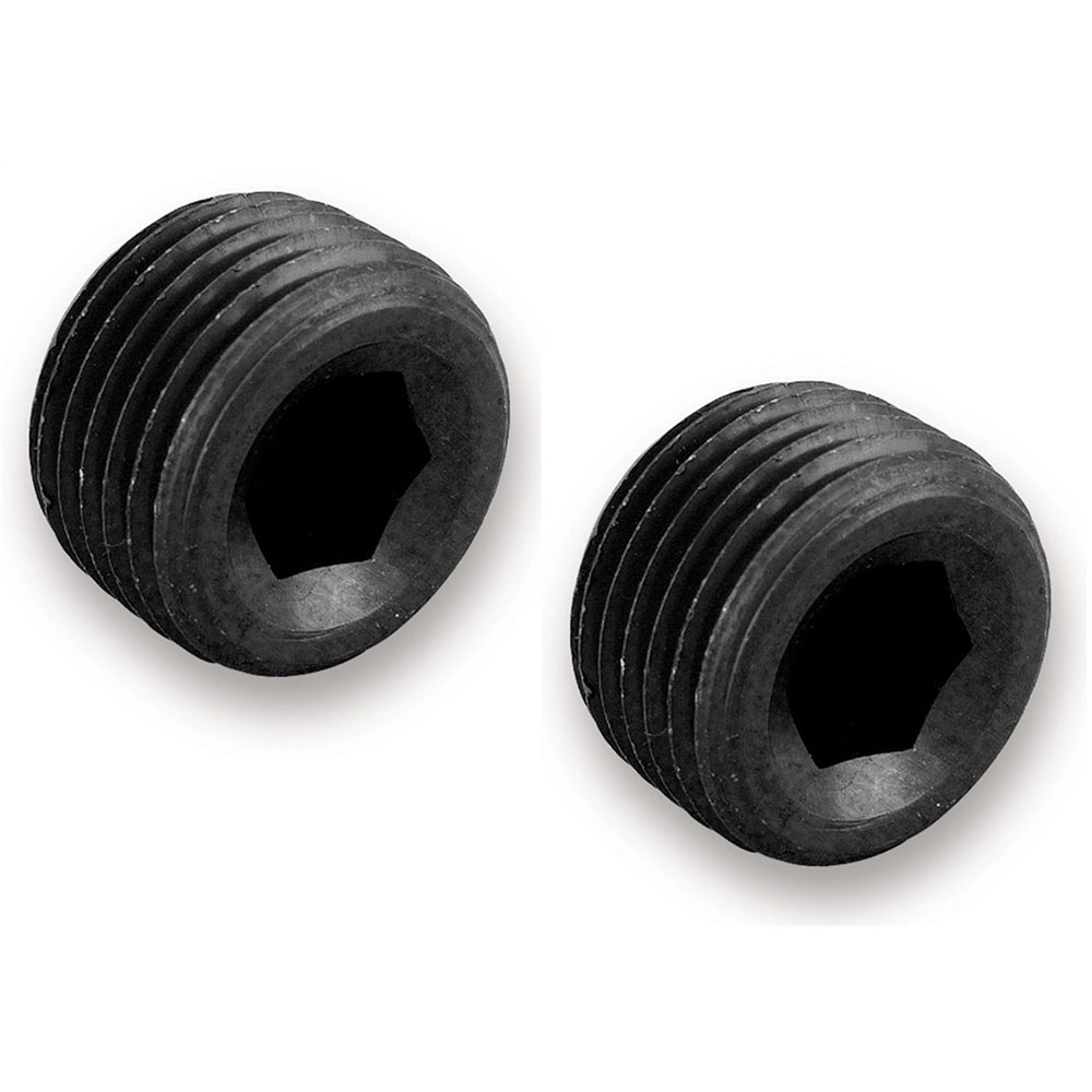 Earl's Performance Plumbing Pipe Fitting AT593204ERL; NPT Plug Black Anodized 3/8 in. NPT Male 