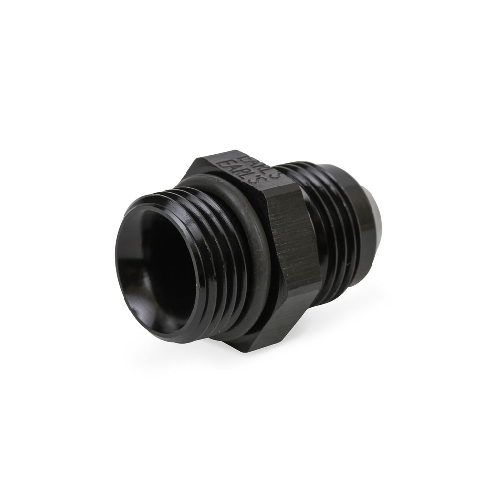 Earl's Performance Plumbing AN Fitting AT985008ERL; AN to ORB Adapter AN to ORB Adapter Black -08AN Male Straight -08AN ORB Male 