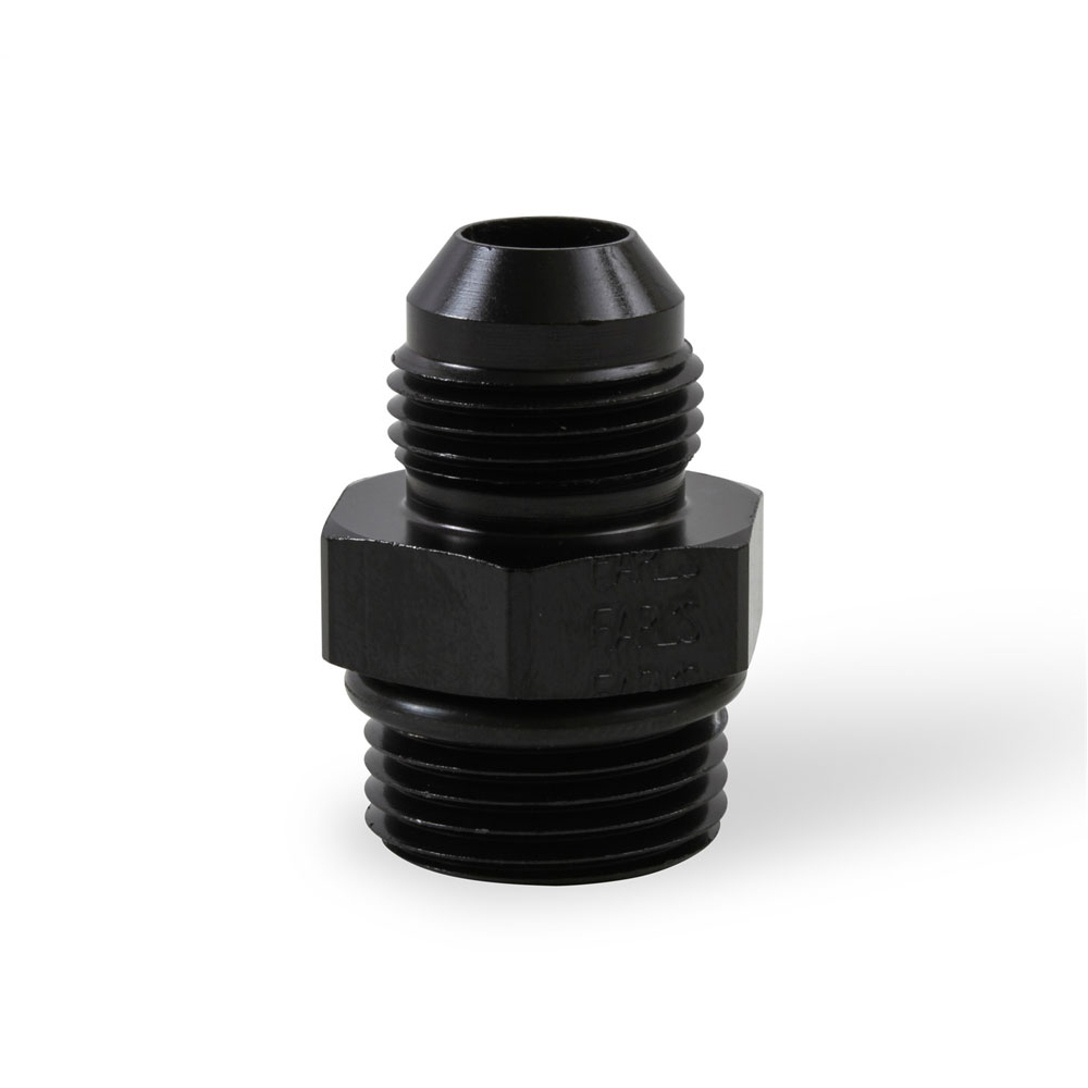 Earl's Performance Plumbing AN Fitting AT985081ERL; AN to ORB Adapter Black -08AN Male Straight -10AN ORB Male 
