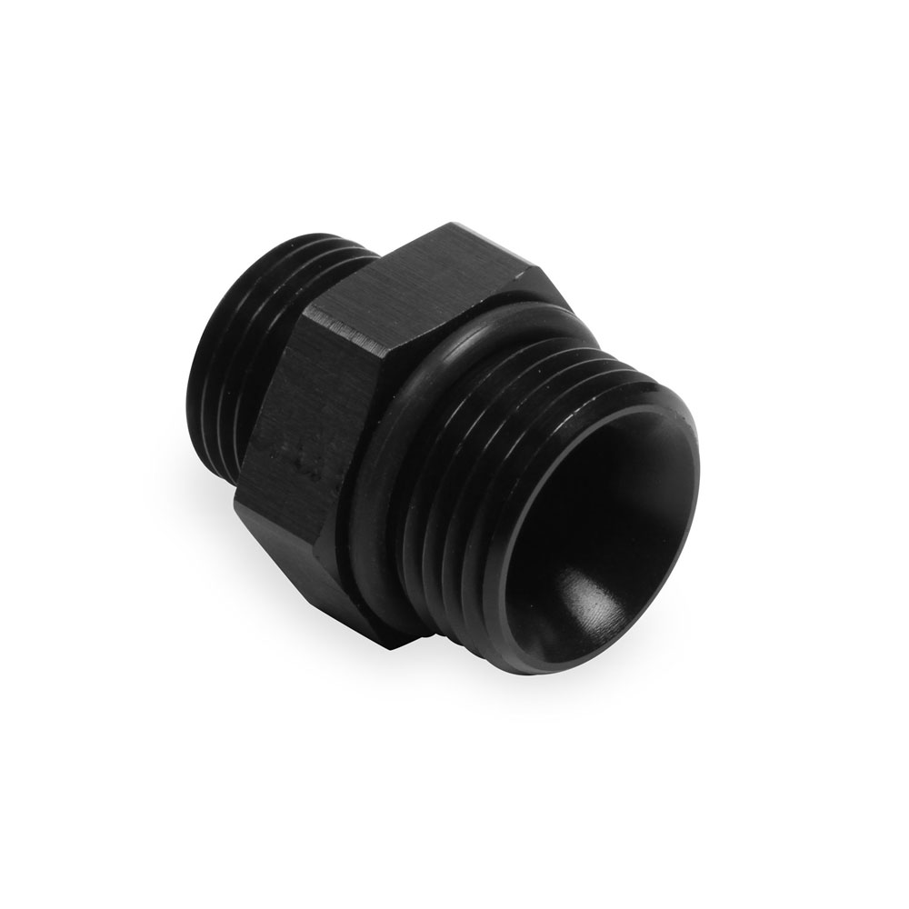 Earl's Performance Plumbing O-Ring Boss Fitting AT985111ERL; ORB to ORB Reducer Reducer Black Anodized -12AN ORB Male Straight -10AN ORB Male 