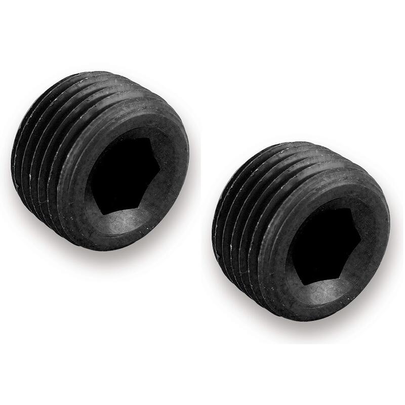 Earl's Performance Plumbing Pipe Fitting AT593202ERL; NPT Plug Black Anodized 1/8 in. NPT Male 