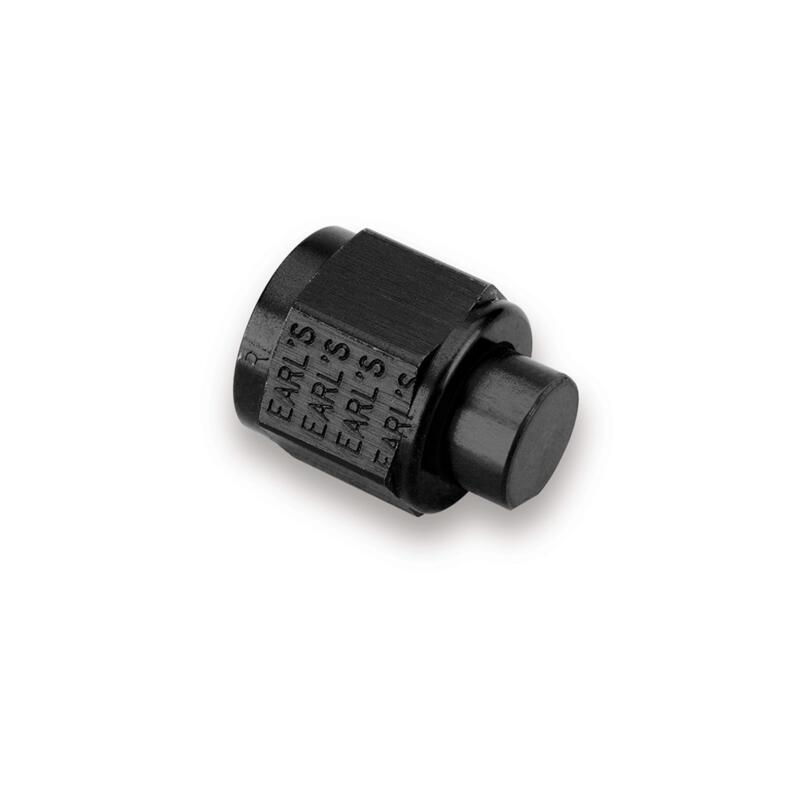 Earl's Performance Plumbing AN Fitting AT592903ERL; AN Flare Cap Black -03AN Female Straight 