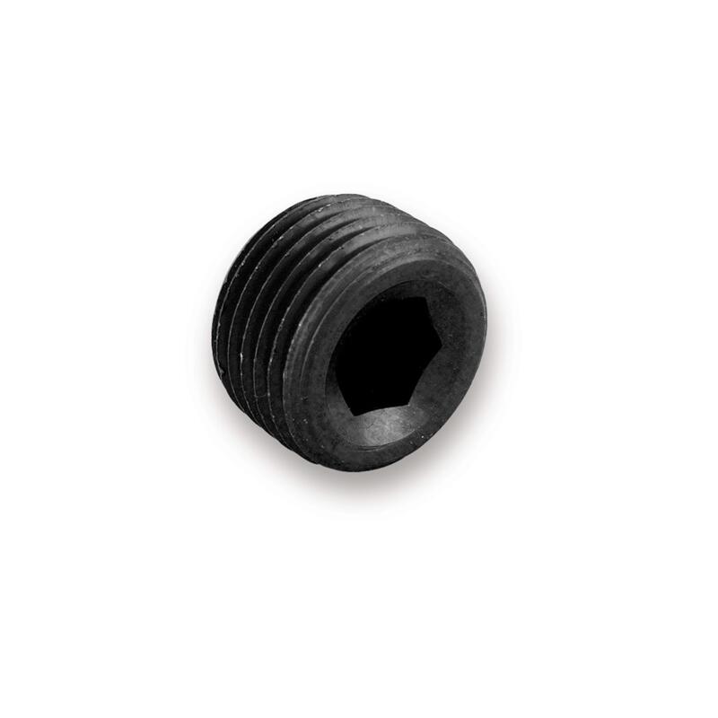 Earl's Performance Plumbing Pipe Fitting AT993206ERL; NPT Plug Black Anodized 3/4 in. NPT Male 