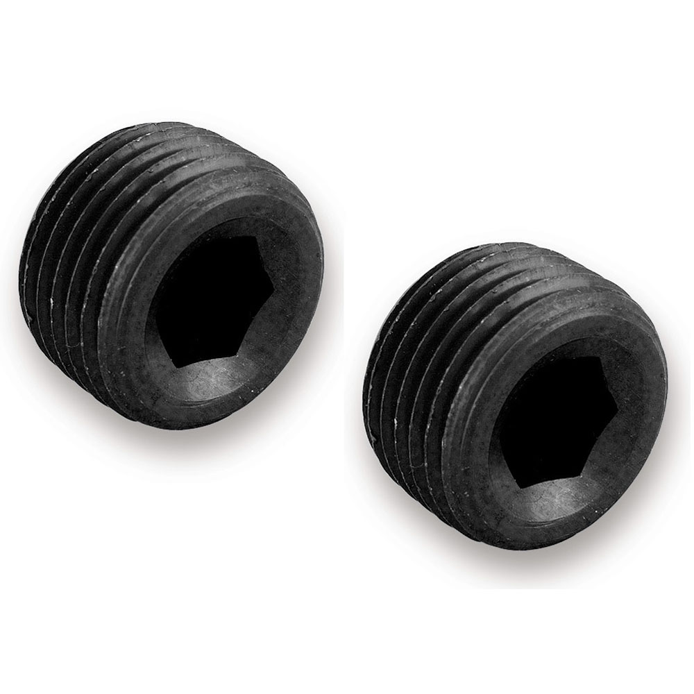 EARL'S Pipe Fitting AT593204ERL; NPT Plug Black 3/8 in. NPT Male 