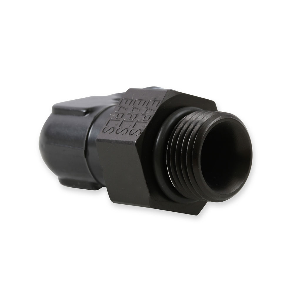 EARL'S AN Fitting AT949008ERL; AN to ORB Adapter Black -08AN Male 90 deg. -08AN ORB Male 