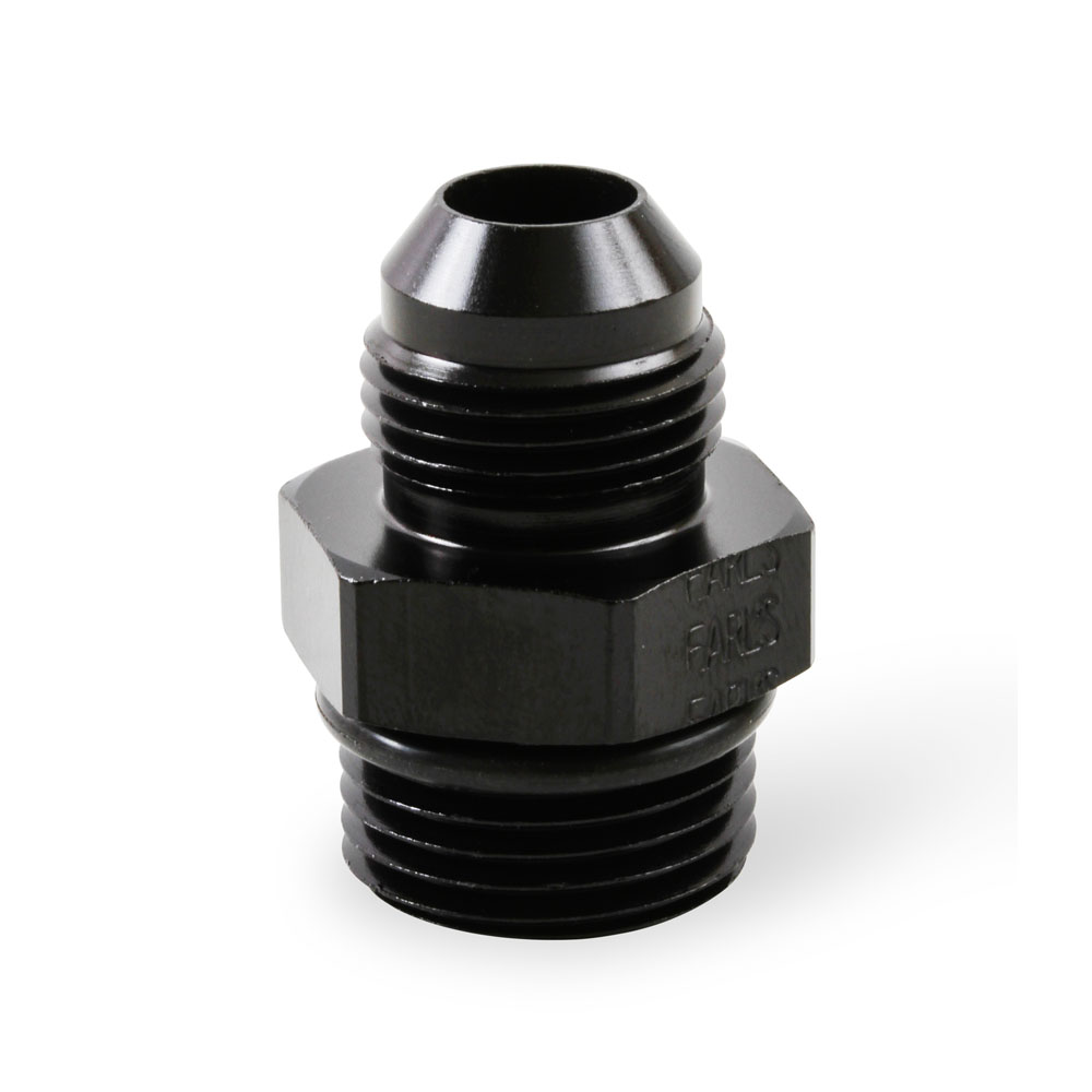 EARL'S AN Fitting AT985081ERL; AN to ORB Adapter Black -08AN Male Straight -10AN ORB Male 