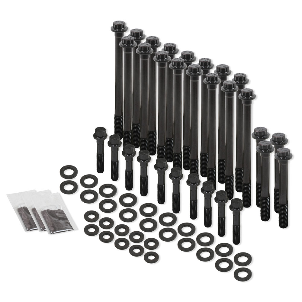 EARL'S Cylinder Head Bolts TBS-001ERL; 12-Point Bolt Black Oxide Chromoly for 1997 to 2003 GM LS 