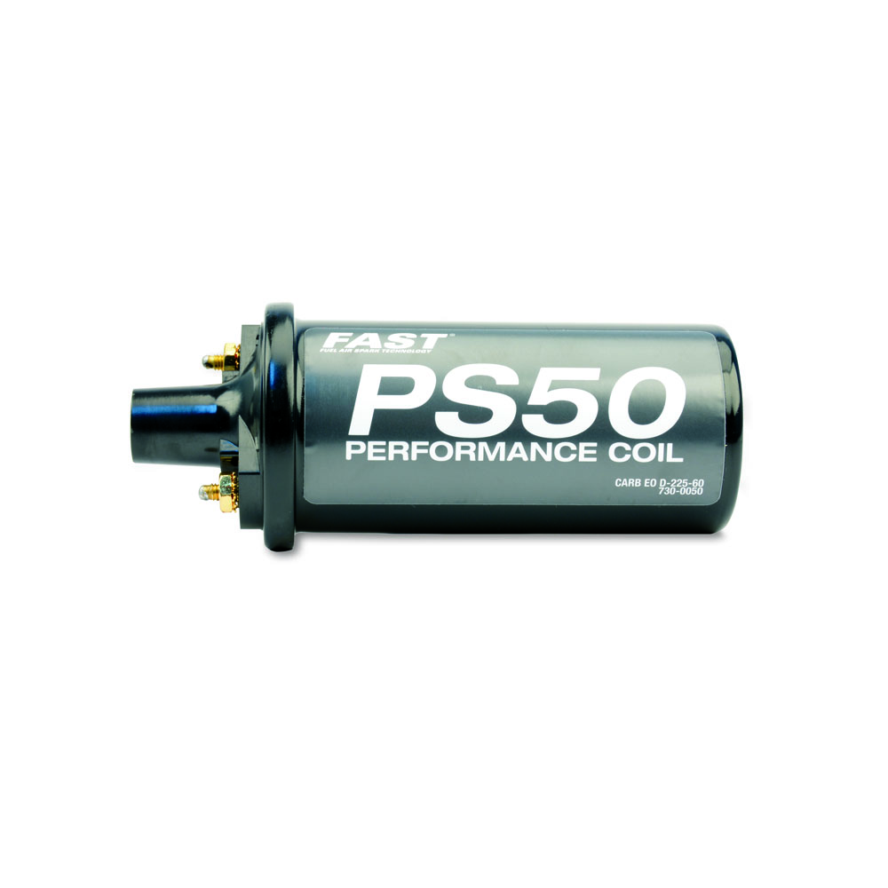 Fast Ignition Coil 730-0050; PS50 Black 47000 Volt Canister Socket, Female 