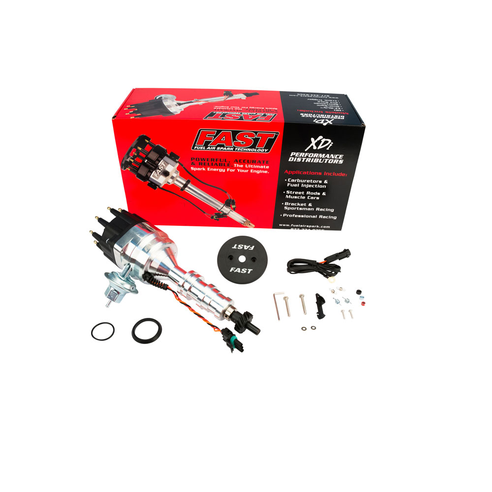 FAST Distributor 306010; XDi EZ Run Vacuum, Mechanical Magnetic for Ford 332 to 428 FE 