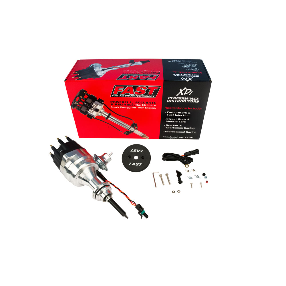 FAST Distributor 306012; XDi EZ Run Vacuum, Mechanical Magnetic for Chrysler 361, 383, 400 