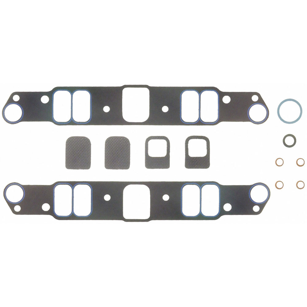 Fel Pro Intake Manifold Gaskets 1233; Composite with Coating, Printoseal for 1965 to 1979 Pontiac 326 to 455 