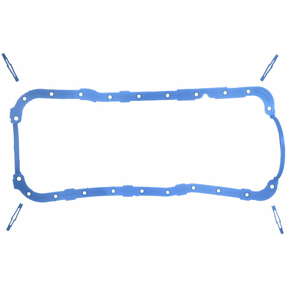 Fel Pro Oil Pan Gasket OS30616R; 1-Piece Rubber for 1987 to 1991 Ford 351W 