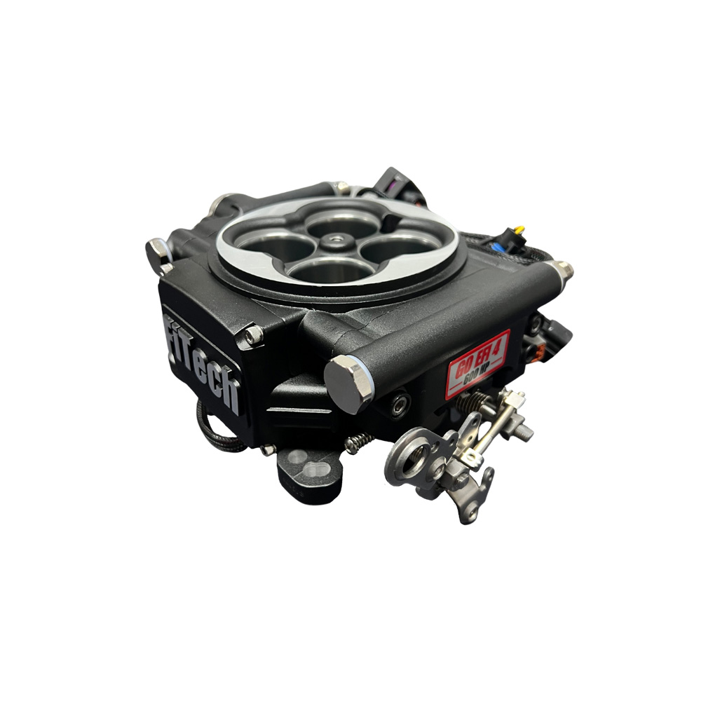 FiTech Fuel Injection System 30002; Go EFI 4 600 HP Throttle Body Black Die Cast Aluminum 