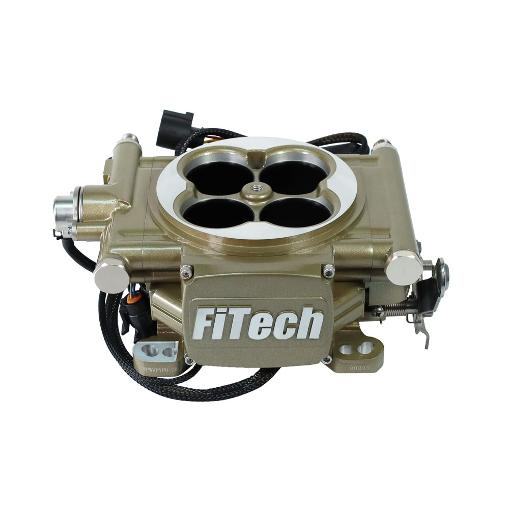 FiTech Fuel Injection System 30005; Easy Street EFI 600 HP Throttle Body 850 CFM Gold Anodized Die Cast Aluminum 