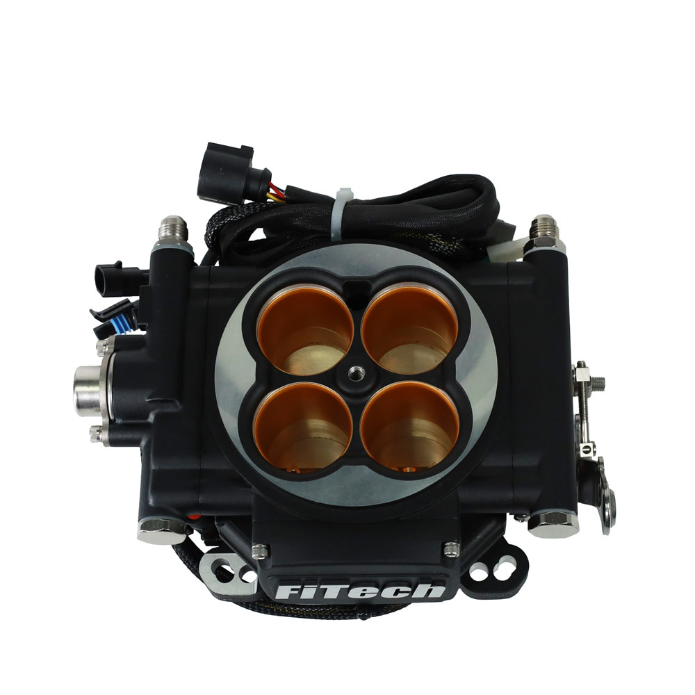 FiTech Fuel Injection System 30012; Go EFI 8 1200 HP Throttle Body Black Die Cast Aluminum 