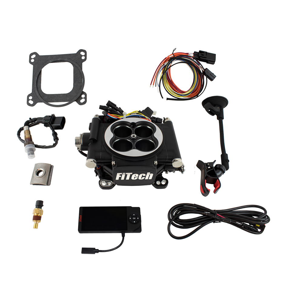 FiTech Fuel Injection System 36202; 650 HP Throttle Body Black Die Cast Aluminum 
