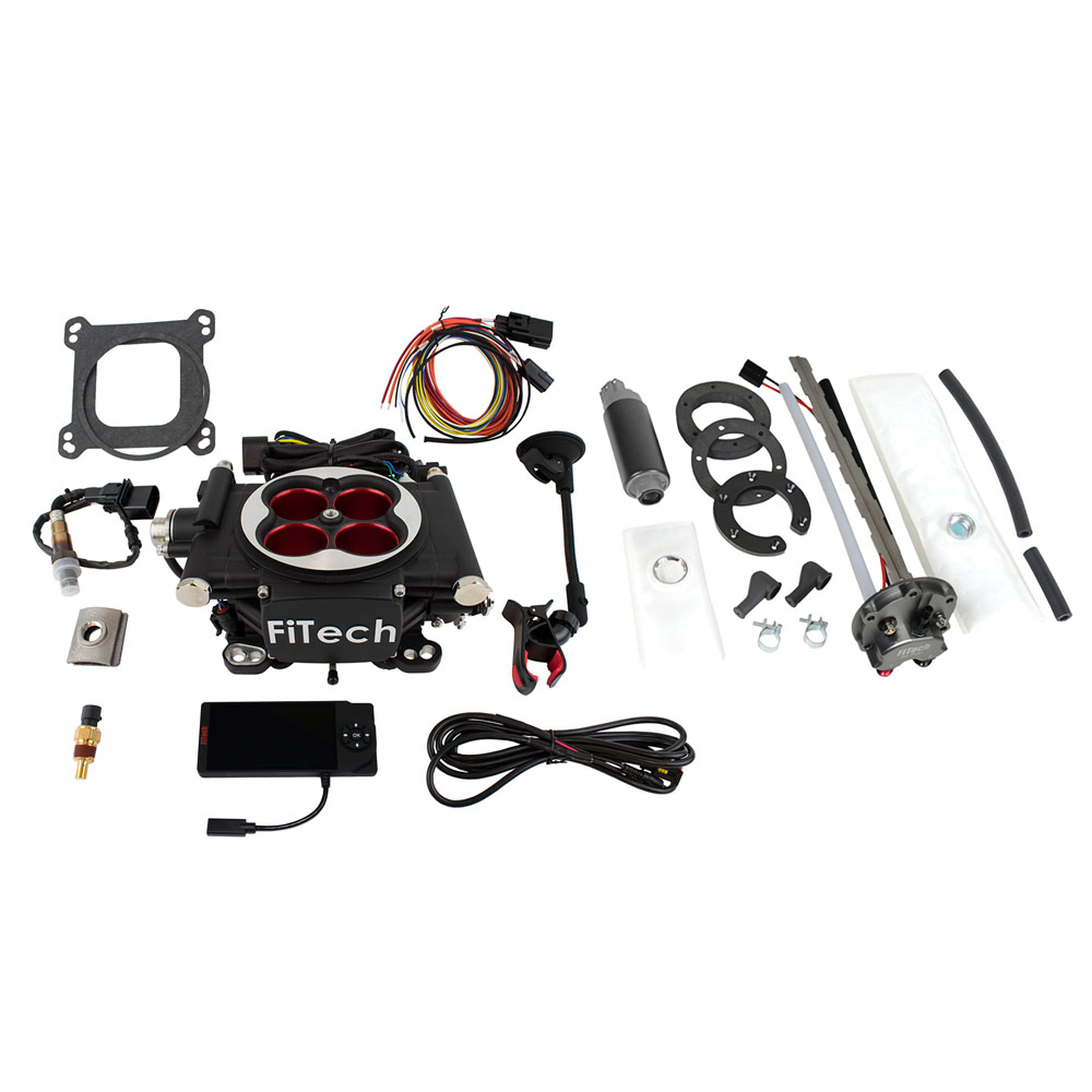 FiTech Fuel Injection System 36204; 650 HP Throttle Body Black Die Cast Aluminum 